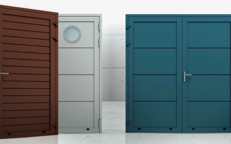 Side hinged garage door
